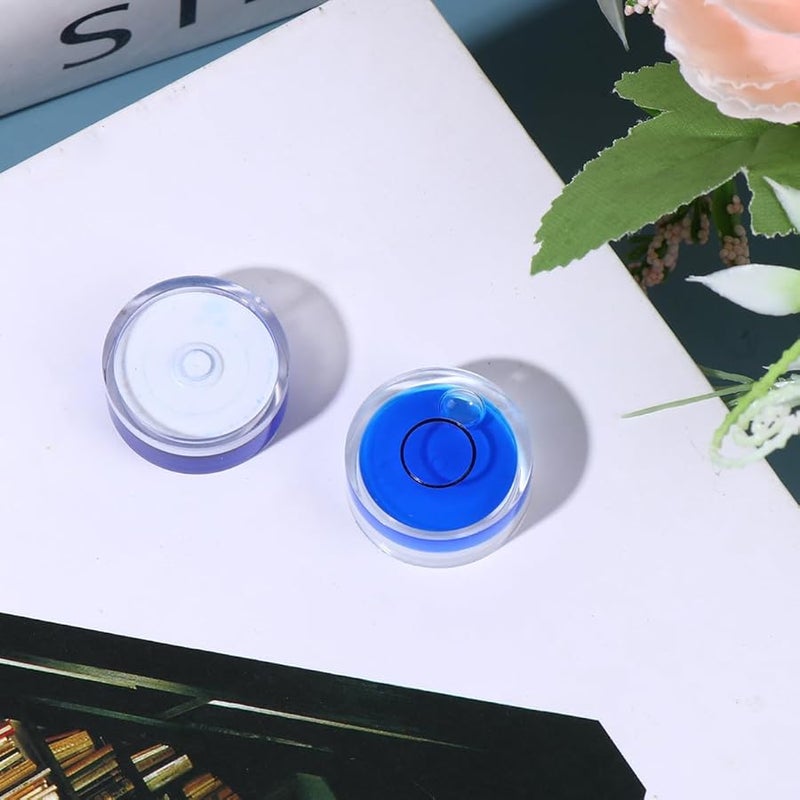 مستوى الفقاعة الأكريليك الأزرق 25×10 مم 10 قطع أداة قياس دقيقة عالمية لمعايرة قياس الأسطح - Image 3